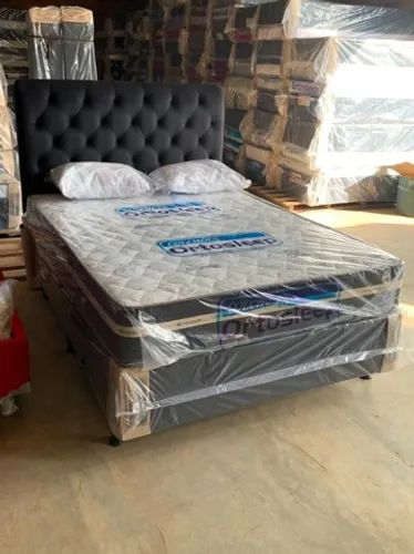 Cama box casal com a cabeceira colchão e base**"*