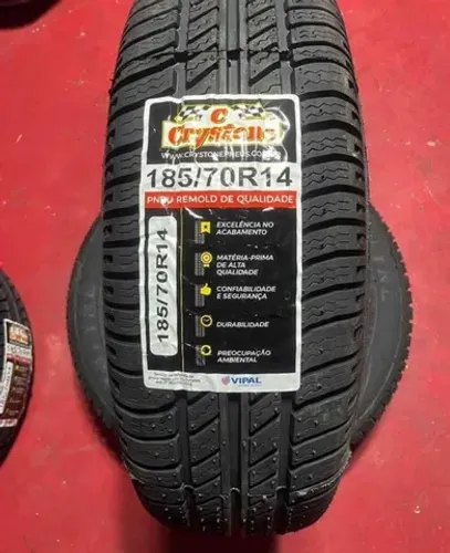 Pneu REMOLD CRYSTONE 185/70/14 Borracha vipal premium 