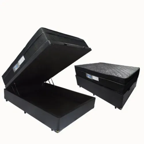 Bau casal 43 cm + Colchão Molas ensacadas 24cm Paropas total c