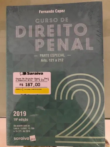 Livro Curso de Direito Penal - Parte Especial - Arts. 121 a 212 - 19ª edição