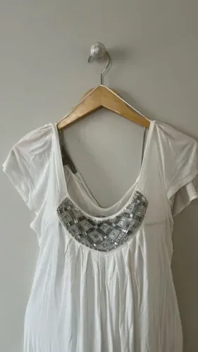 camiseta branca zara tam G