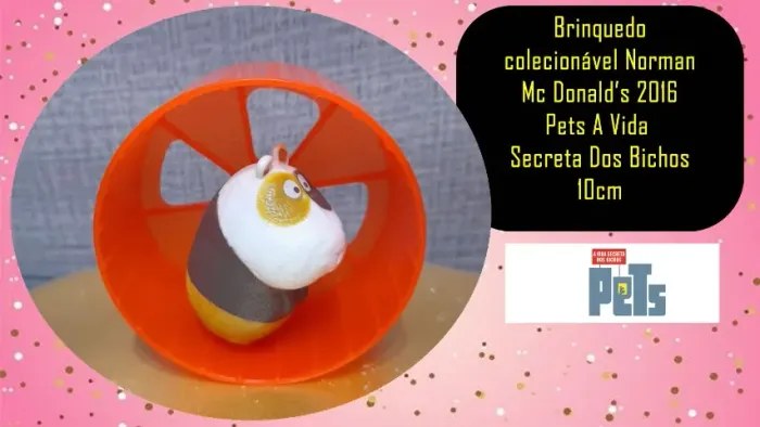 boneco colecionável mc donalds 2016 norman pets a vida secreta dos bichos