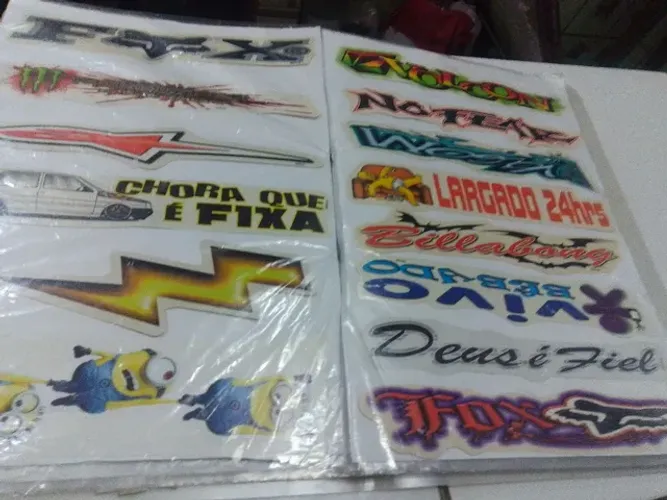 Kit de adesivo antigo 50 unidades tirinhas