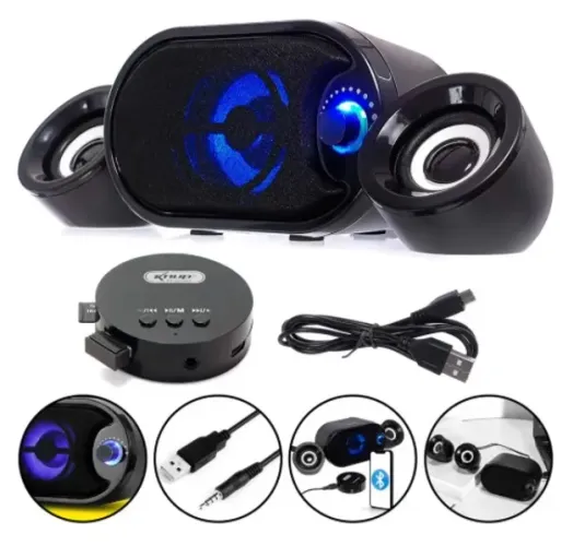 Caixa de Som Mini Subwoofer Bluetooth Bivolt Usb Micro SD Gamer Knup