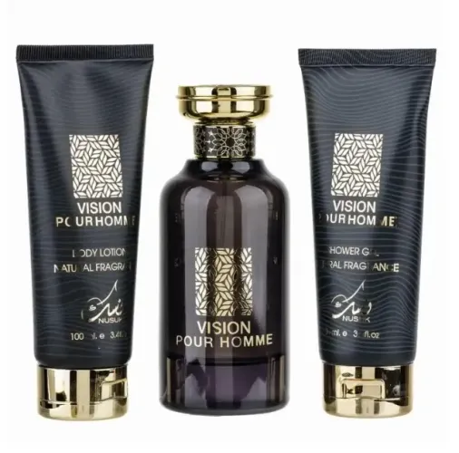 Kit Perfume Vision Pour Homme Edp Unissex 100ml + Shower Gel 100ml + Body Lotion 100ml