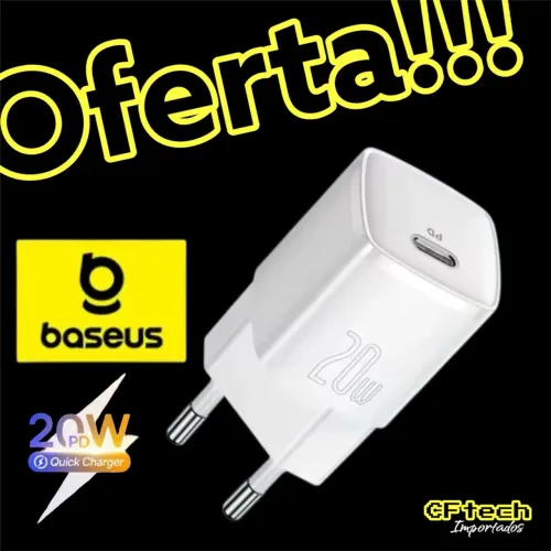 Fonte Carregador Baseus 20W Original - Turbo Power