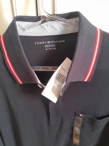 Camisa polo Tommy Hilfiger azul marinho - XL - linda!