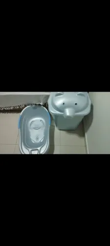 Kit de balde de roupa e banheiro para menino 
