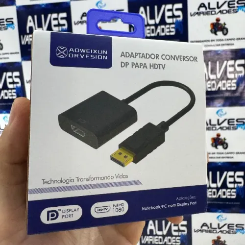 Adaptador DisplayPort para HDMI Full HD - Conecte Notebook ao Monitor ou TV com Alta Quali