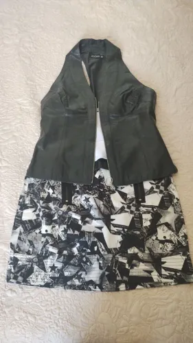 Colete de couro vintage zoomp 