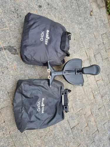 kit 2 carrinho yoyo bebe + 1 banco movel + mochila
