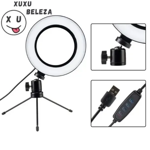 ring light sem suporte celular
