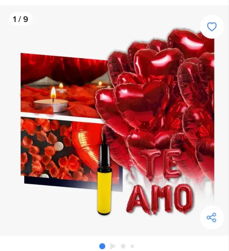 Kit com 500 pétalas 15 velas 20 balões coração e balão te amo 