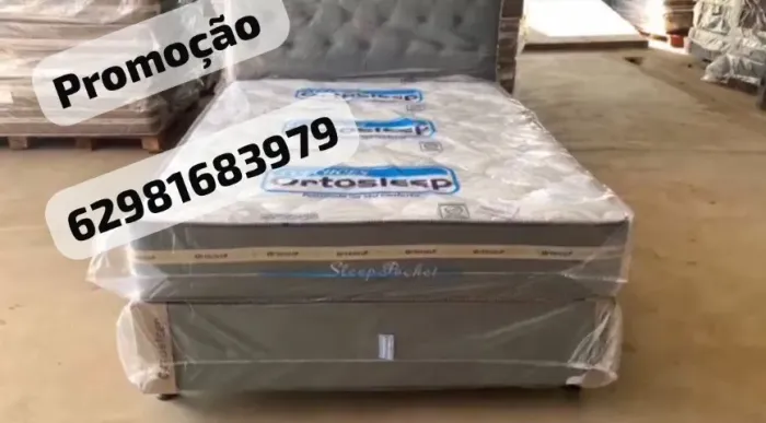 Cama box colchão e base separada