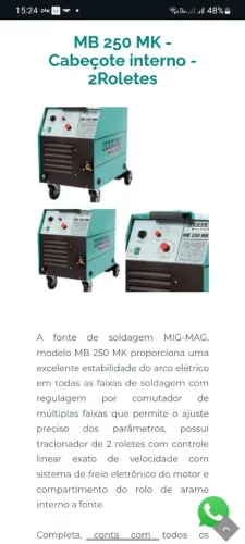 Solda mig Balmer 250 AMP 220/380
