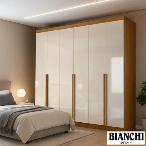 Guarda-Roupa Moderno  Elegância e Organização amplo espaço interno100%MDF  surpreenda-seRu