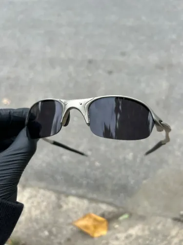 Óculos Juliet Plasma Prata Black Metal Penny Oakley DoubleX Pronta Entrega +400 modelos