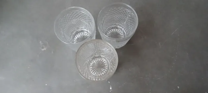 Kit com 3 Copos de Vidro Transparente