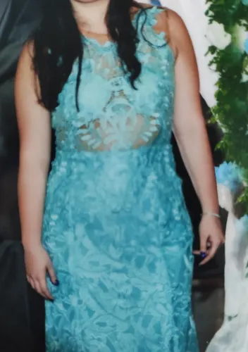 Vestido de festa Azul Tiffany 