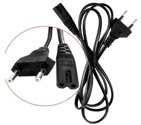 Cabo Força Energia Bipolar Tv, Radio, Ps3, Ps4, Impressora, Fonte Pino Chato