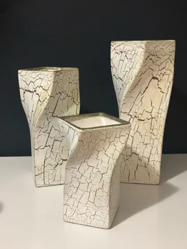 Conjunto de 3 vasos decorativos