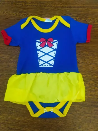 Bodie Para Bebê Branca De Neve - Tamanho G