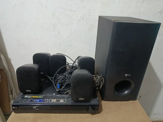 Home Theater Philco com DVD Player liga mas não sai som