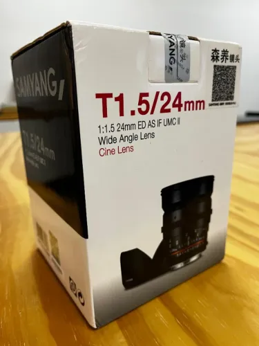 Lente de Cinema Samyang 24mm T1.5 VDSLR ED para Canon EF