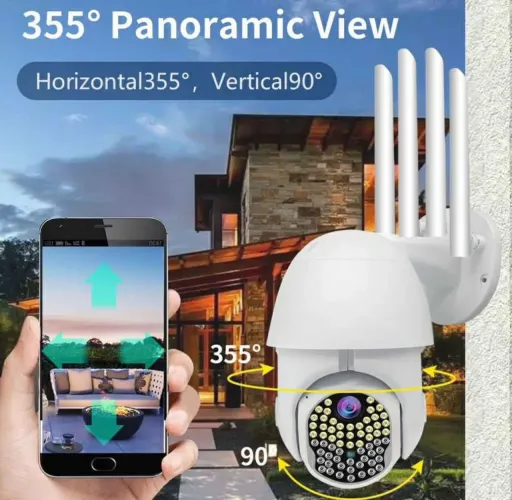 Câmera de Segurança Externa Wi-Fi 360° Visão Noturna