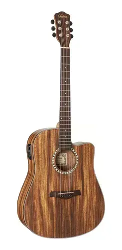 Violão Aço Elétrico Hofma Hmf280 Folk Natural Fosco