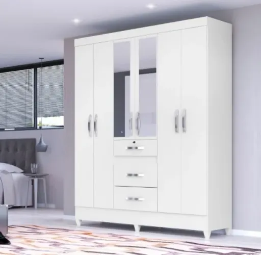 Guarda Roupa 6 Portas 3 Gavetas Espelho Novo Varios Modelos