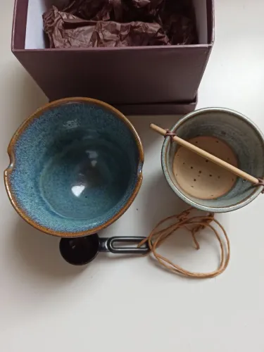 Kit xícara para chá artesanal