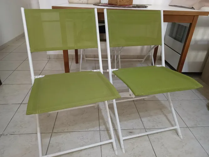 4 Cadeiras Dobráveis Verde