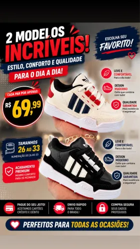 Tênis infantil do 26 ao 33 adidas similar
