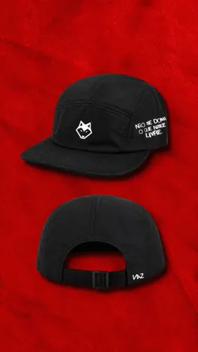 Boné Aba Reta Five Panel Preto - VAZ
