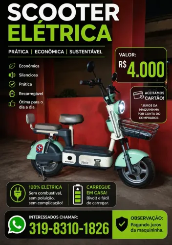 Vende-se Scooter elétrica 500 w
