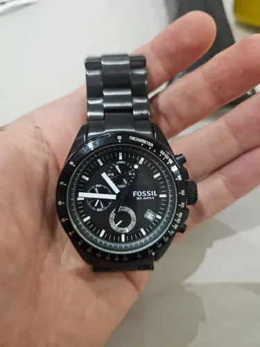 Original - Fossil Relógio masculino CH2601 Decker preto com cronógrafo de aço inoxidável
