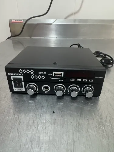Amplificador Receiver Ambiente Soundvoice Rc01-bt Preto 127/220v