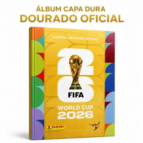 Álbum Oficial da Copa 2026 Capa Dura OURO Edição de Luxo Limitada - Últimas Unidades