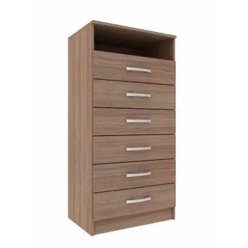 Comoda Itaperuna.Buzios 6 Gavetas Marrom Frete Grátis - Até 12x S/ Juros