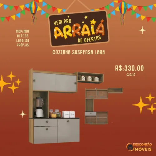 Cozinha Suspensa Lara
