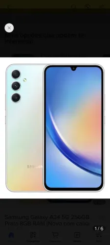 Smartfone Galaxy A34 5G 8GB 256 GB