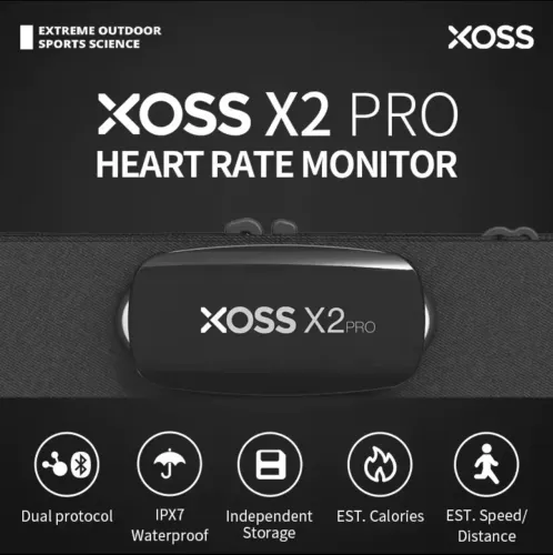 LANÇAMENTO - XOSS X2 PRO - Sensor de frequência cardíaca peitoral com cinto.