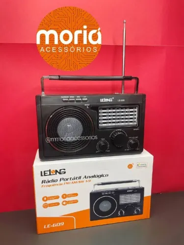 Rádio Retrô AM-609 Vintage USB SD Recarregável