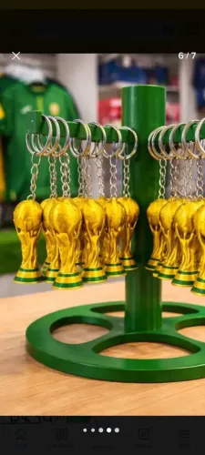 Chaveiro personalizado troféu copa do mundo