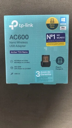 Wi-Fi USB TP-Link Archer T2U Nano AC600 - Novo Lacrado