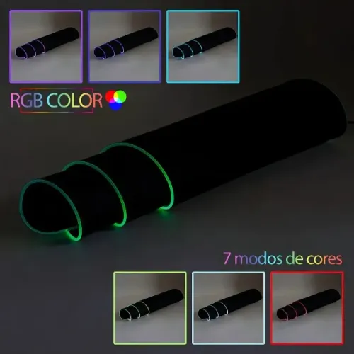 Mouse Pad Gamer B-Max BM-791 Preto LED RGB 80cm XG Antiderrapante