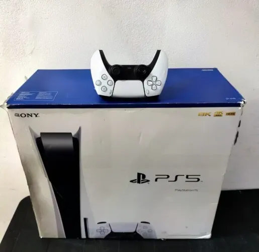 Ps5 C/ Caixa e Leitor de CD - Troco por PS4 + 2500