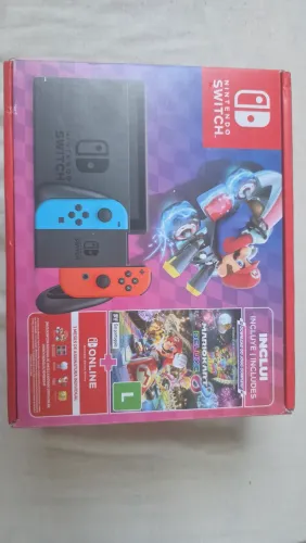 Nintendo Switch V2 Completo na Caixa + Pro Controller Original (Único Dono)