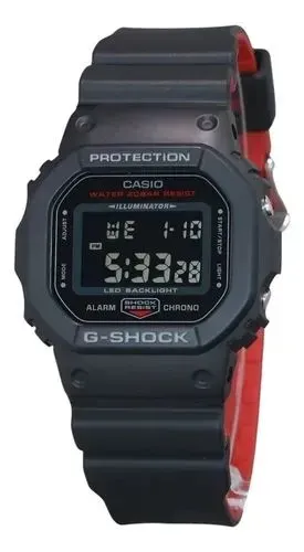 Relógio G-Shock Preto E Vermelho DW-5600UHR-1DR